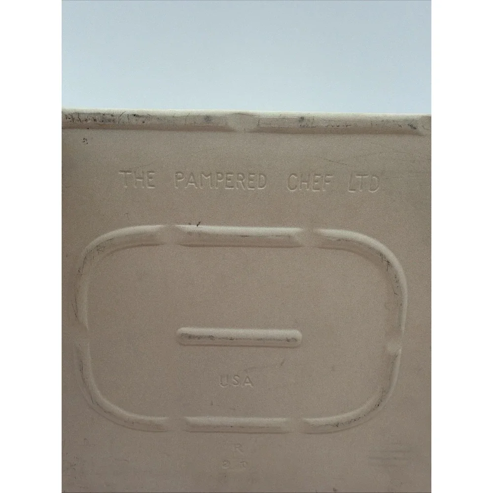Pampered Chef Stoneware Cookie Sheet Baking Pizza Stone Pan Rectangle 15